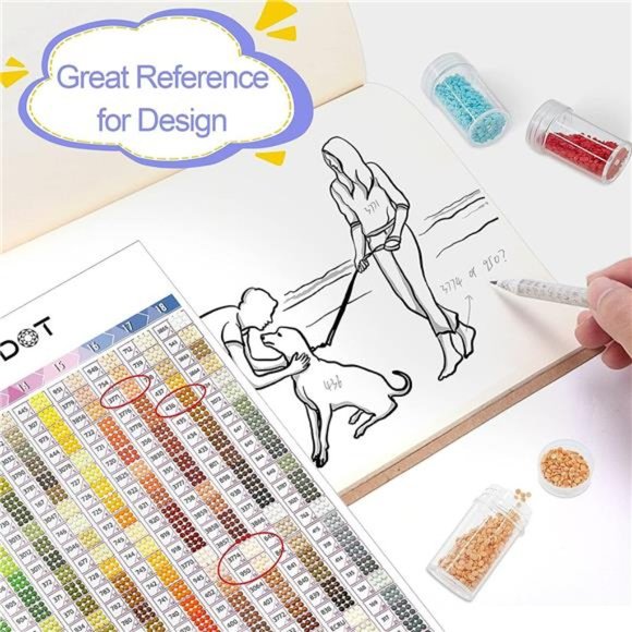 Art Color Card For Diamond Painting Kits 5d Diamond Art Reference